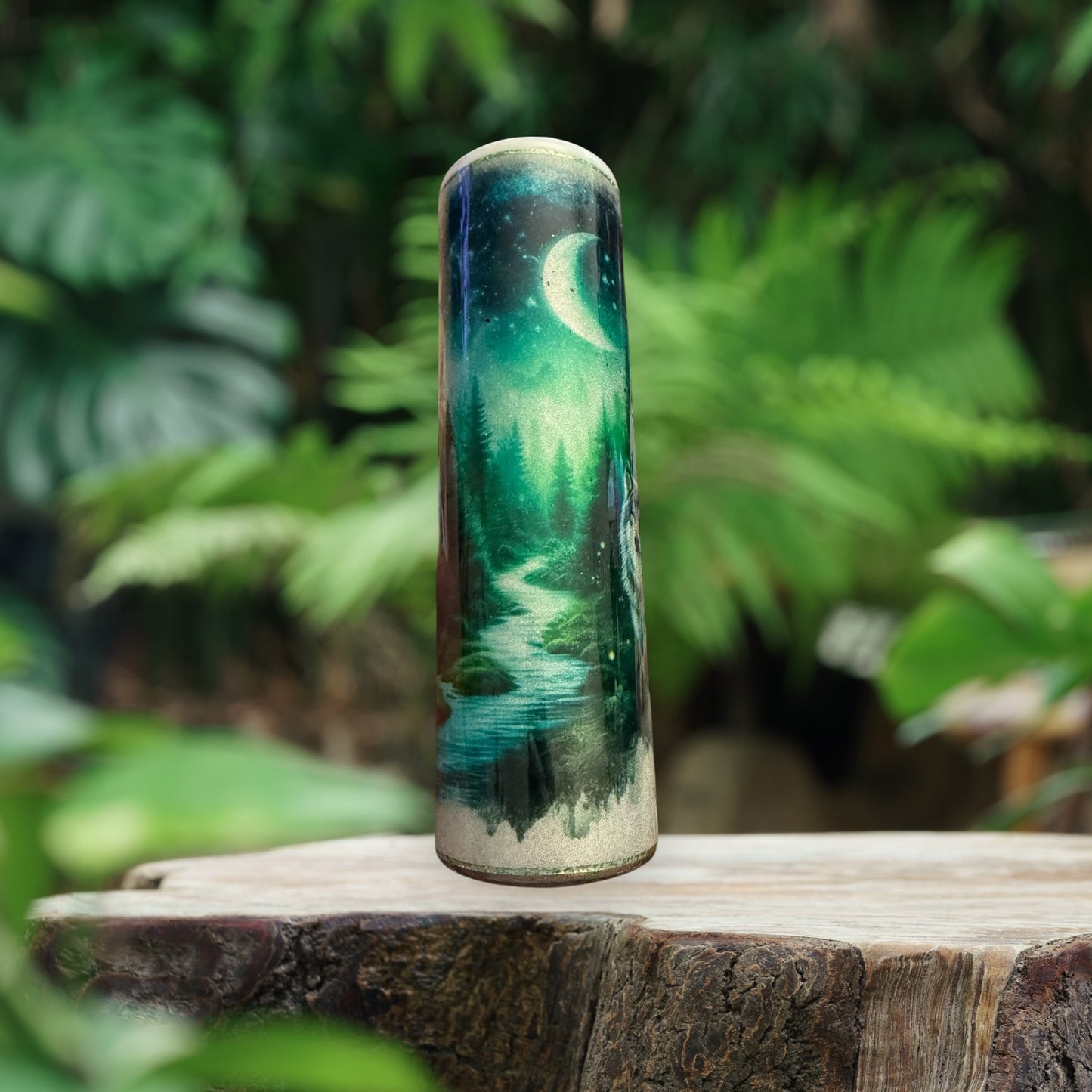 35 Ounce Glow in the dark Wolf and Owl