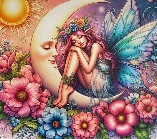 Dainty, dreaming, pixie watercolor