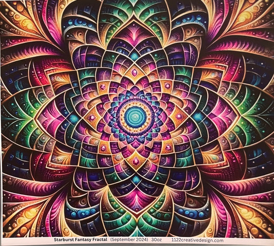 Starburst fantasy fractal 30 ounce. Accents