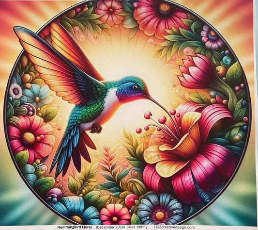 Hummingbird floral 30 ounce. Accents Only