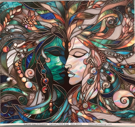 Goddess Stained glass 30 ounce. Detailed