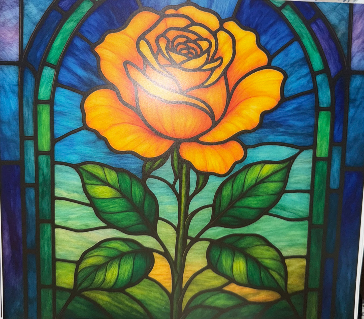 SG A Single Yellow Rose 30 Ounce