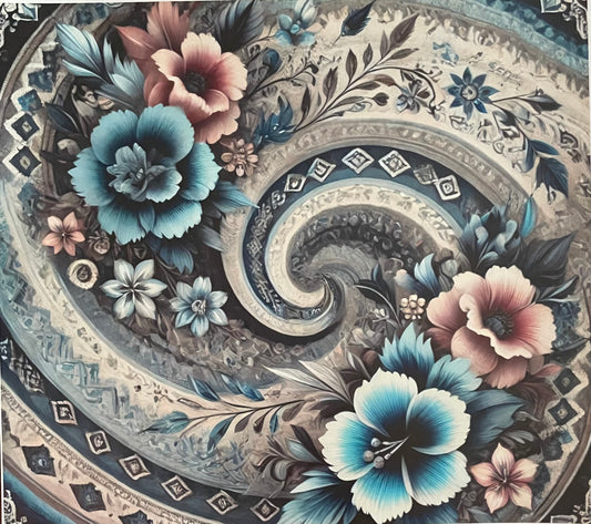 Serape Blue Gray 30 Ounce Accents Only