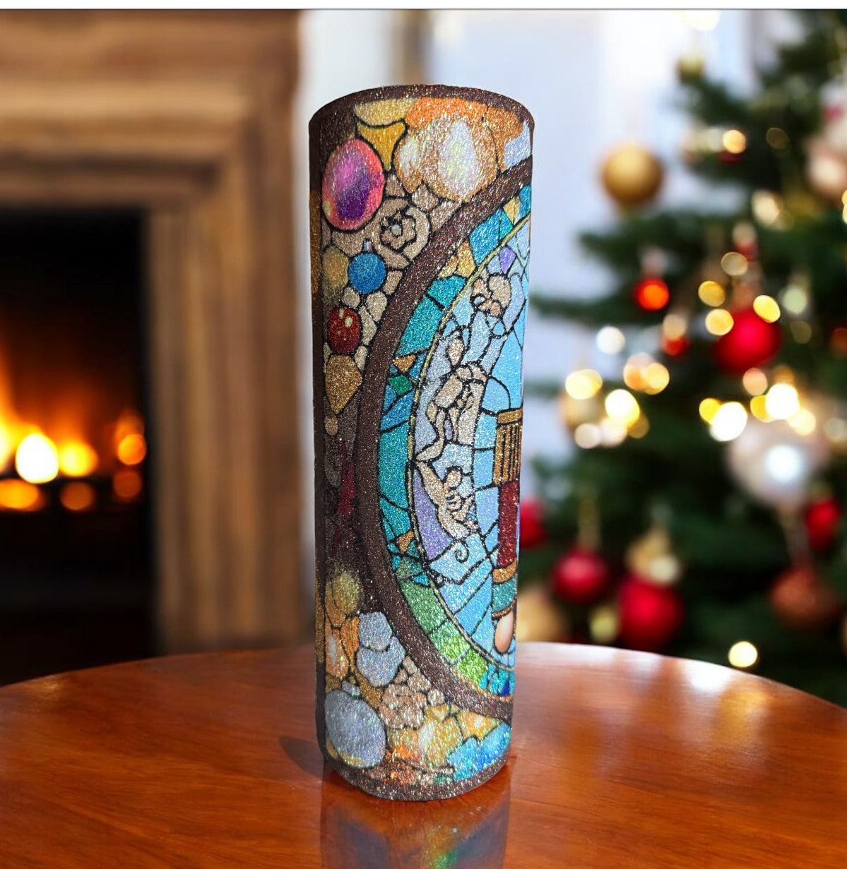 30 ounce stained glass nutcracker