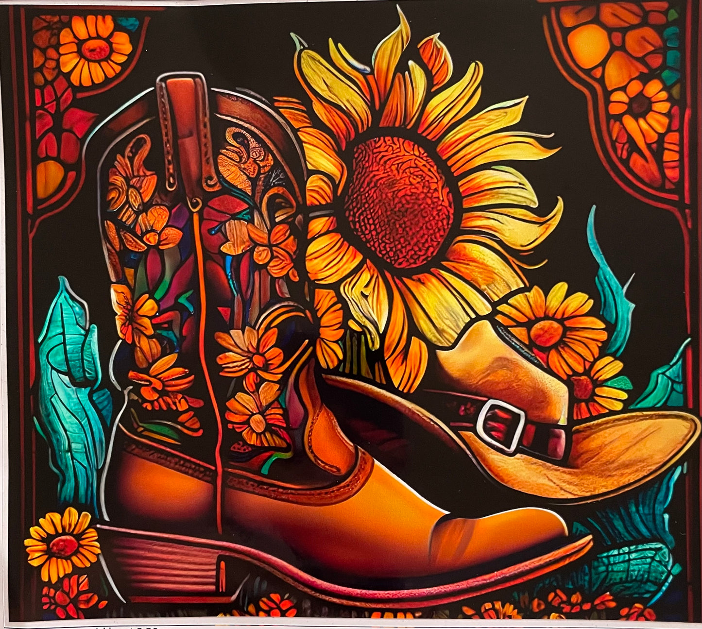 Sunflowers and Cowgirls boots