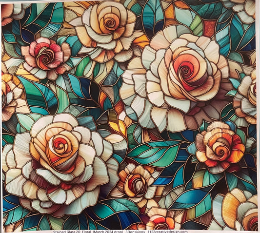 Stain glass roses #20.  30 ounce.