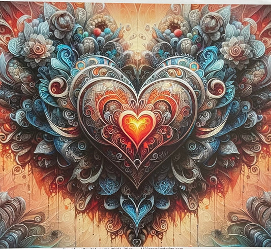 Heart Lace Fractal 30 Ounce.  Accents only