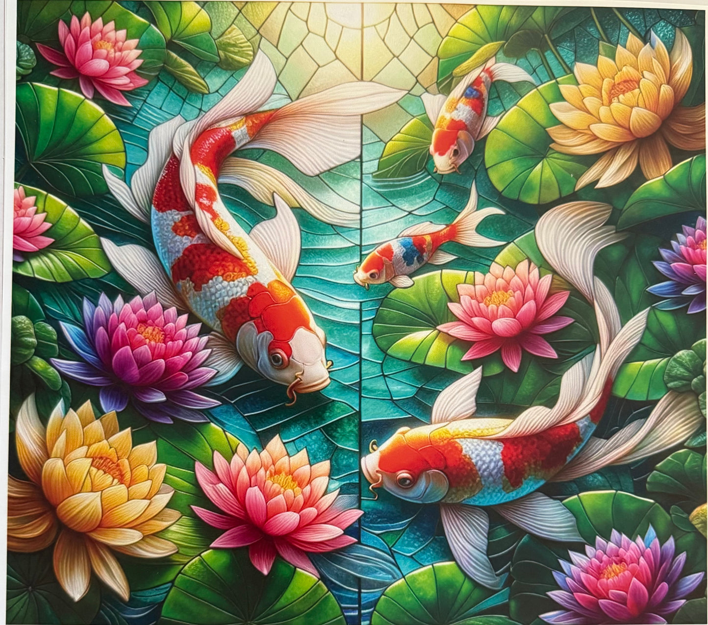 30 Ounce Stained Glass Koi 1