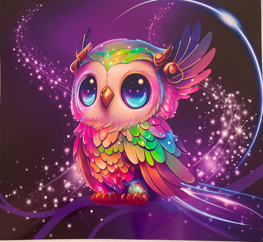 Colorful Owl 30 ounce. Accents only