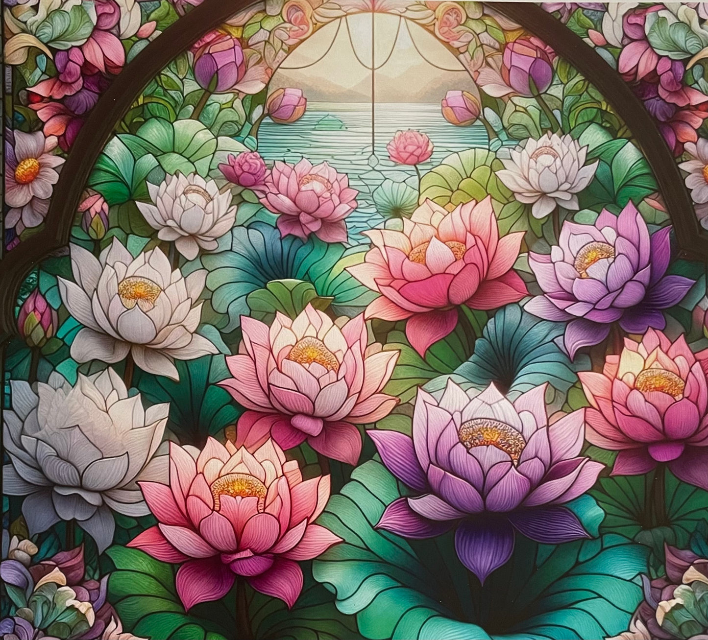 Lotus Blooms 2      30 Ounce