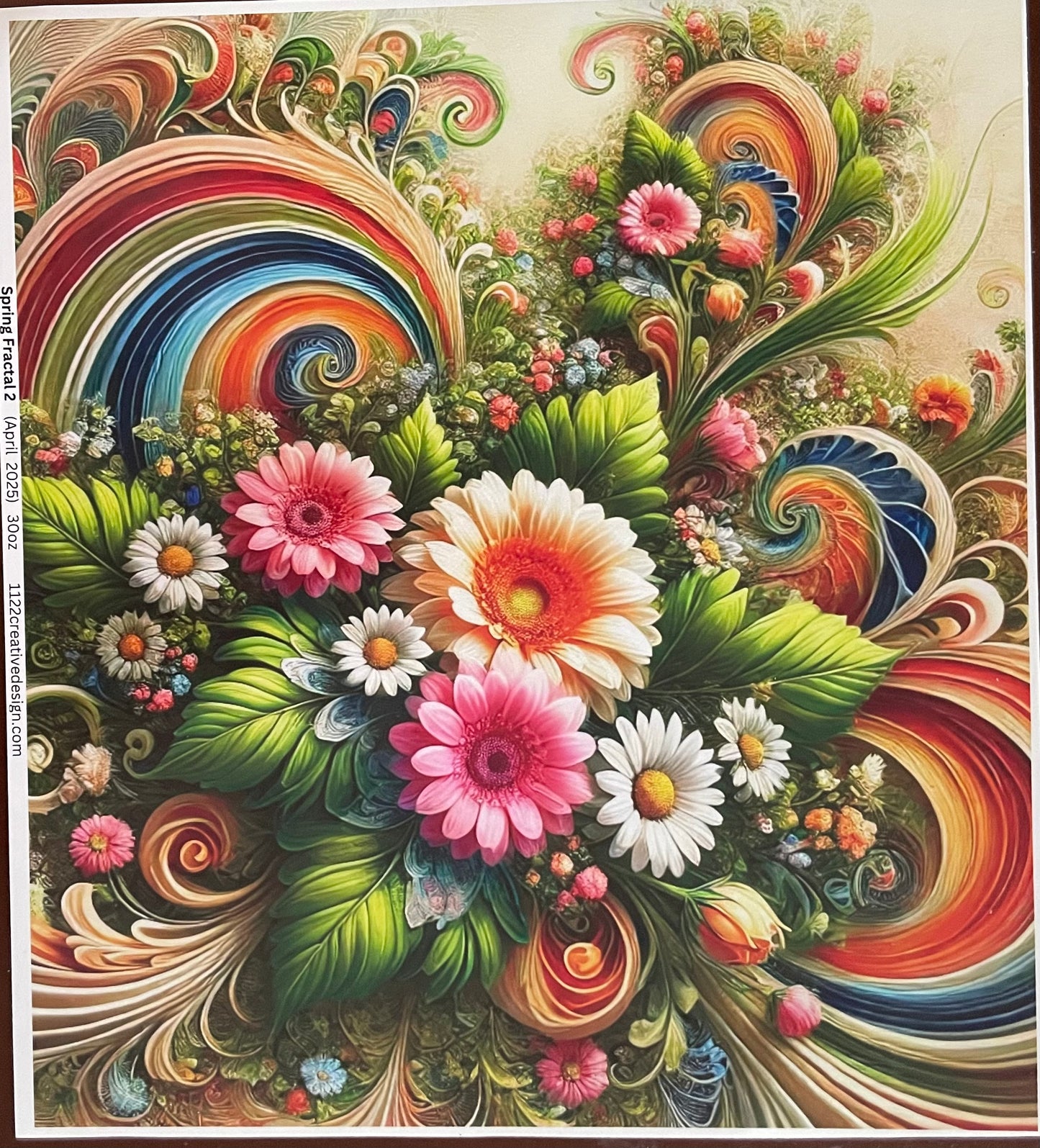 Spring Fractal 2 Floral 30 ounce. Accents