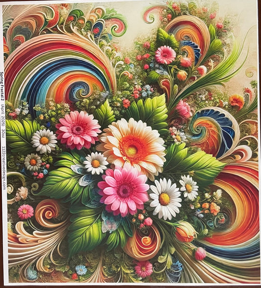 Spring Fractal 2 Floral 30 ounce. Accents