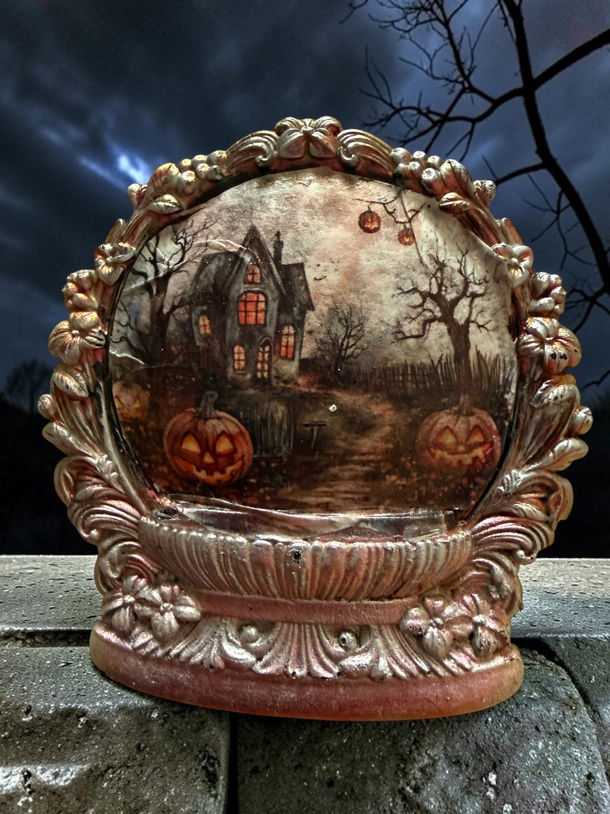 Halloween Haunted House Ornament or Magnet