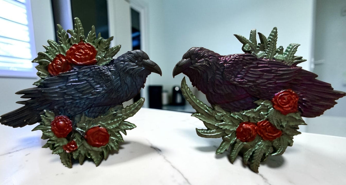 Raven Hand Painted