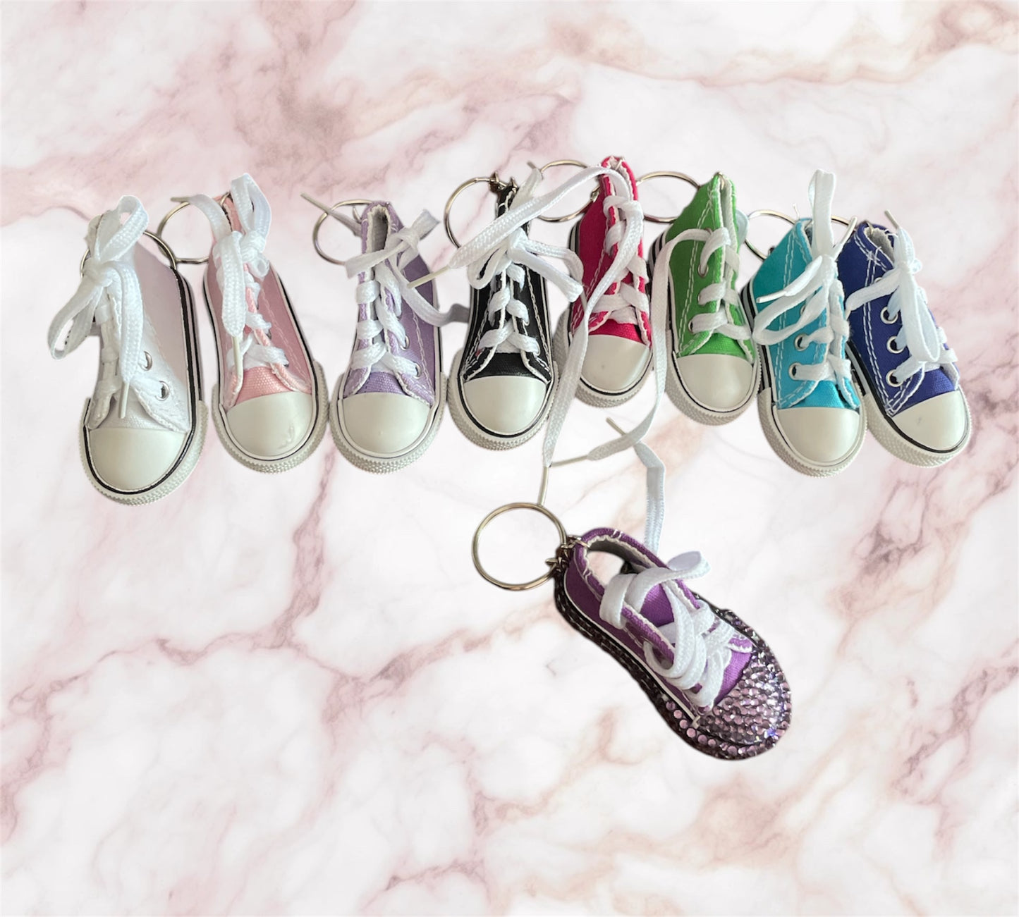 Rhinestone shoe keychain