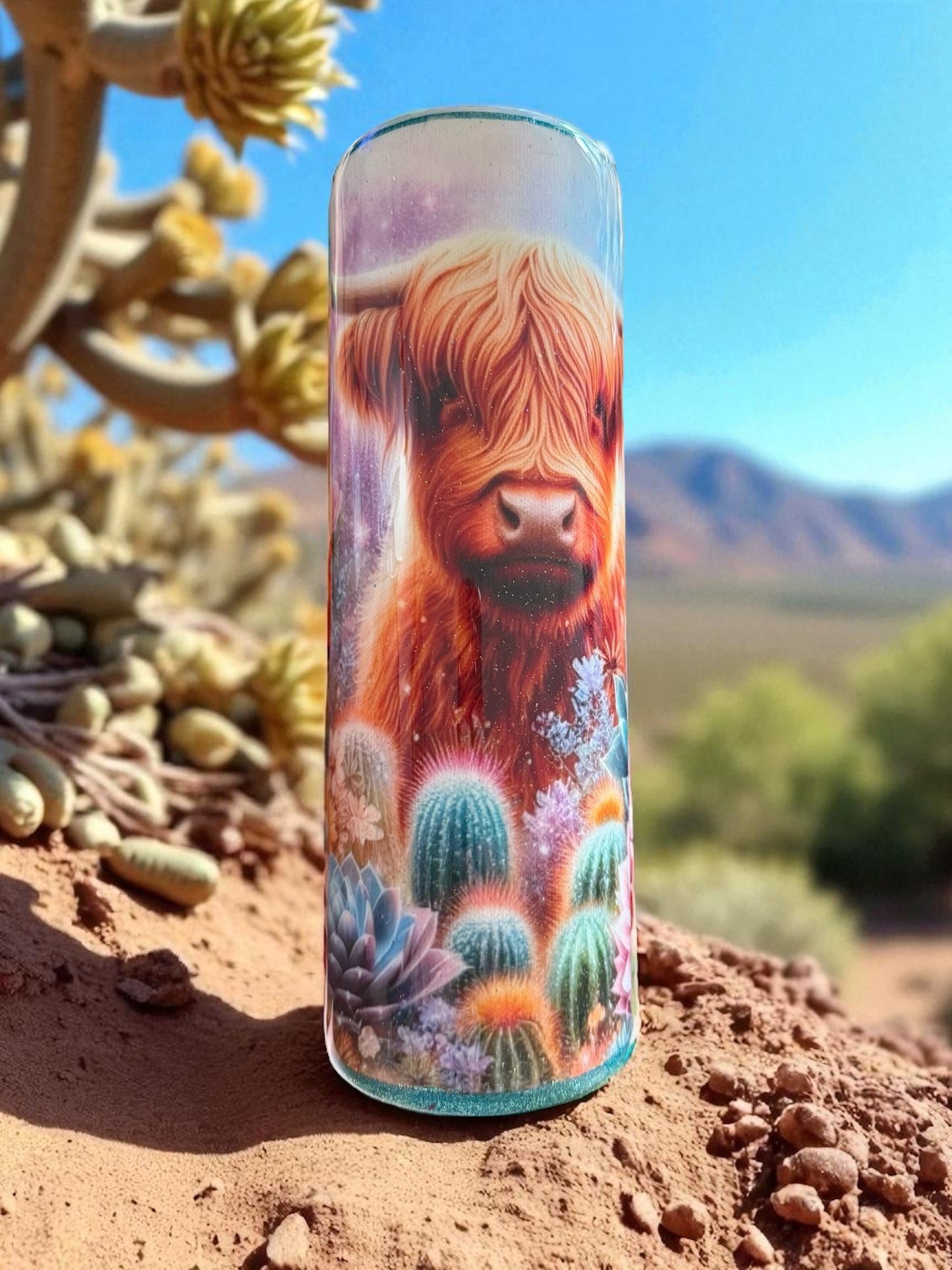 30 Ounce Highland Cactus Scene