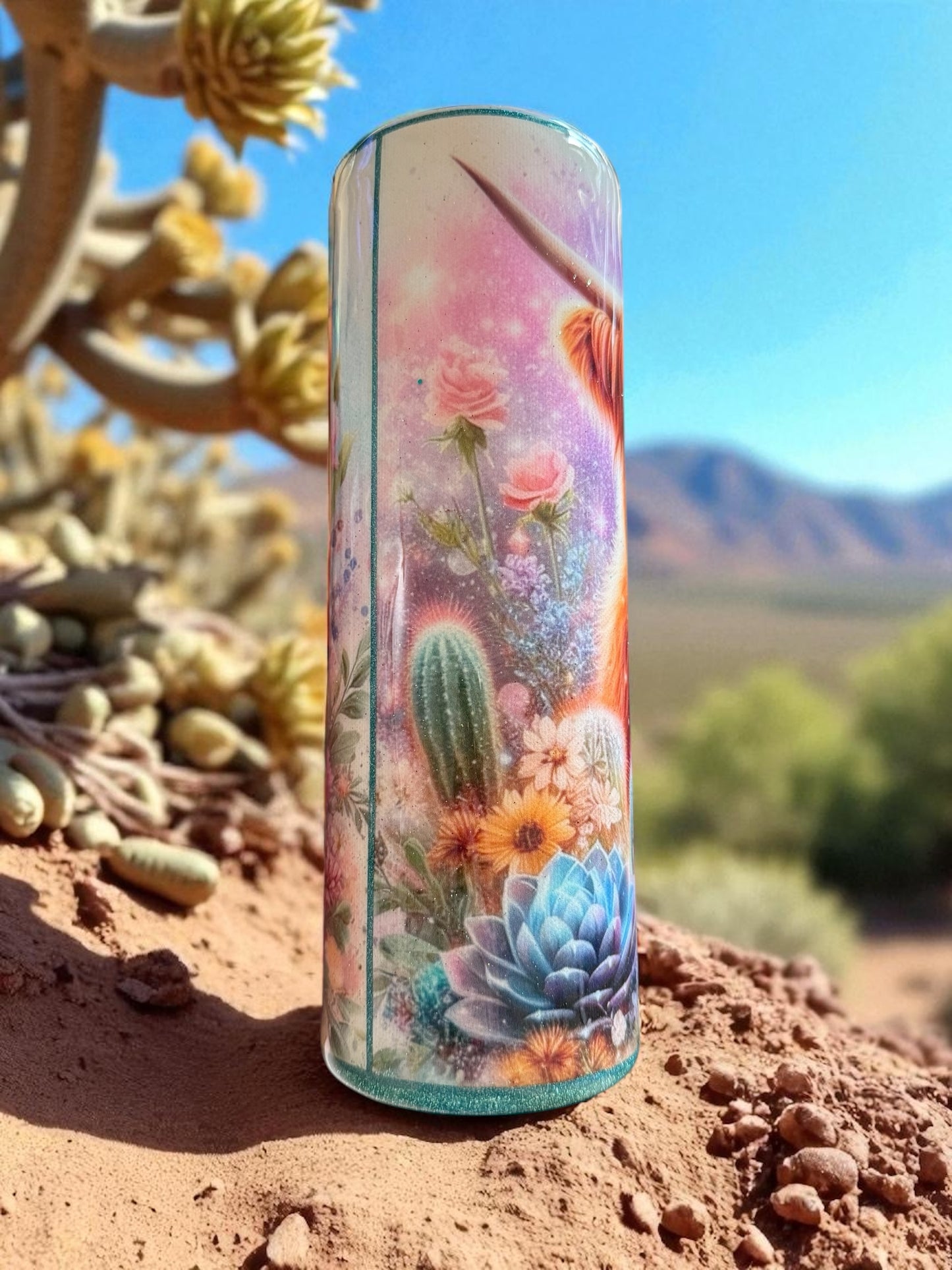 30 Ounce Highland Cactus Scene