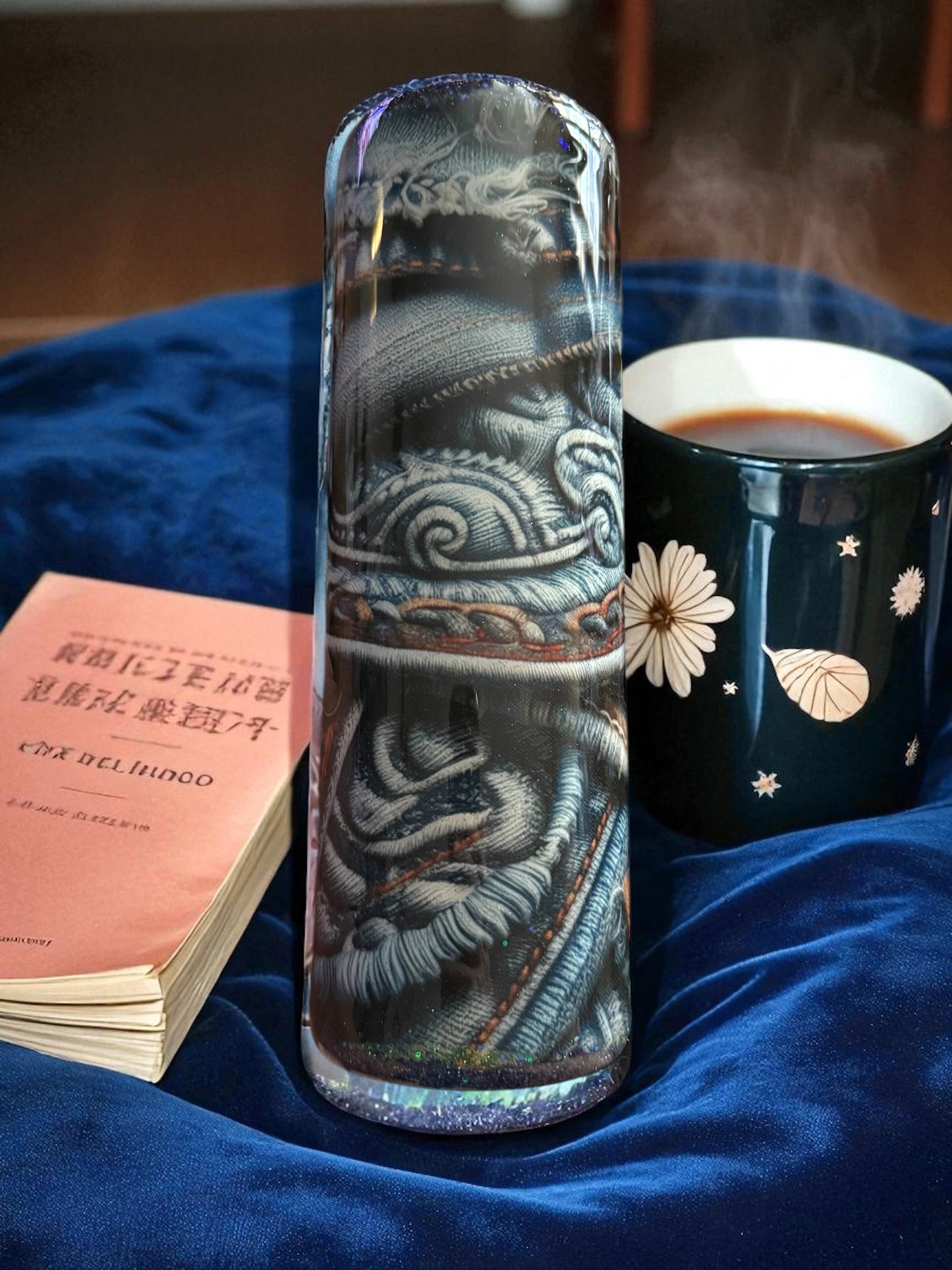 30 Ounce Blue Jean Canvas Tumbler