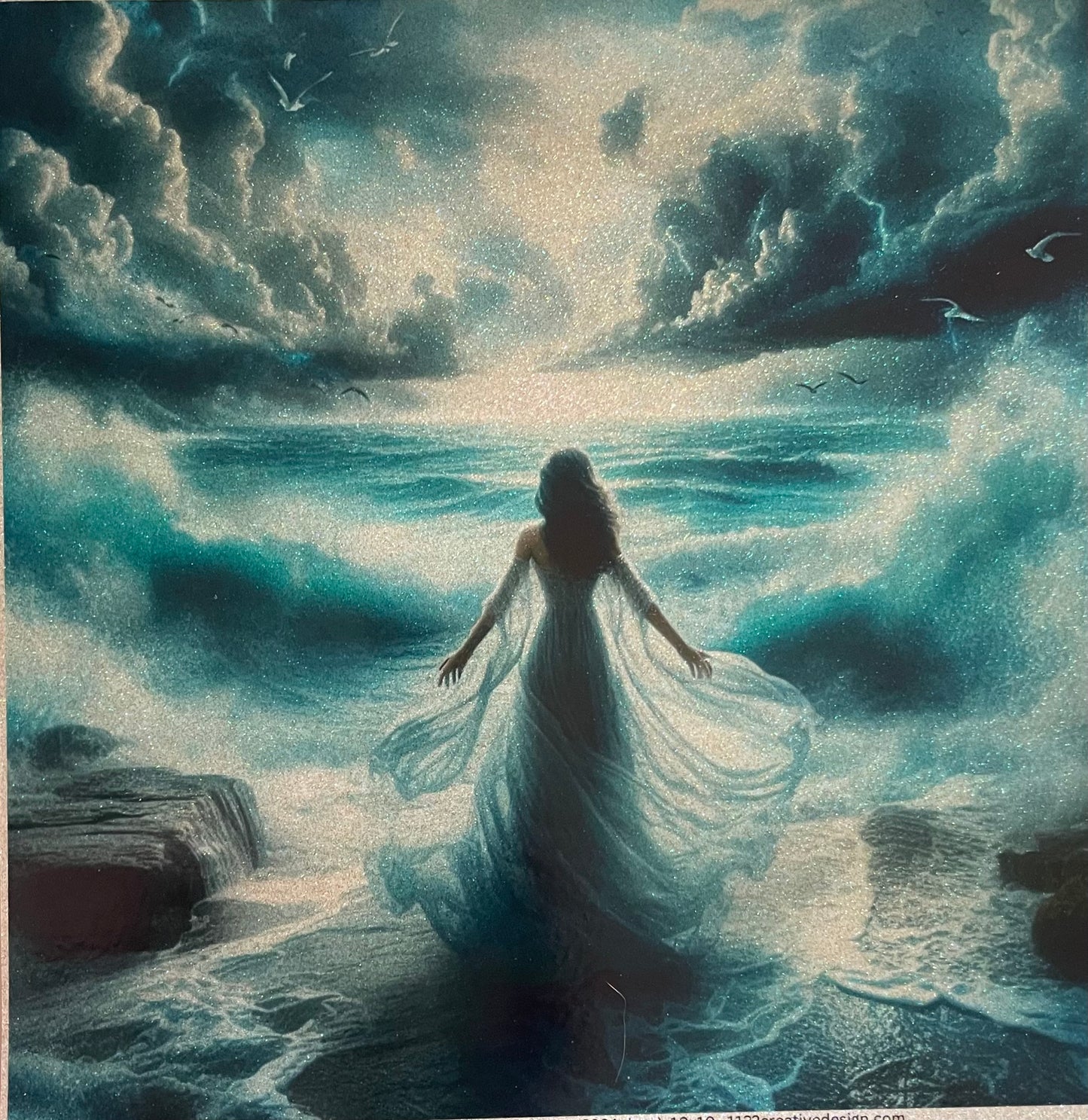 Siren of the sea Glow Cup. 35 ounce. Cup glows!