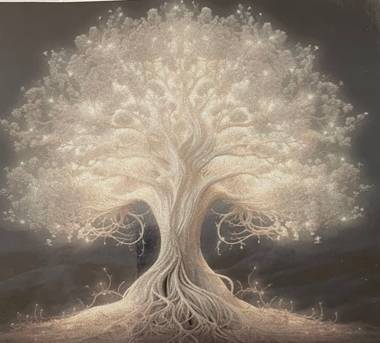 Tree of Life Glitter Vinyl Glow Cup. 30 Ounce