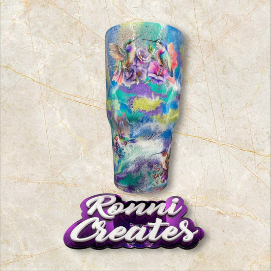 #57. Colorful hummingbird.  - blues