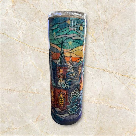 #18   Stained Glass. 30 Ounce.  Winter Village