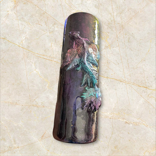 #21    Textured Dragon. Purple brown