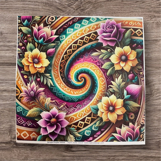 Serape purple, yellow 35 ounce