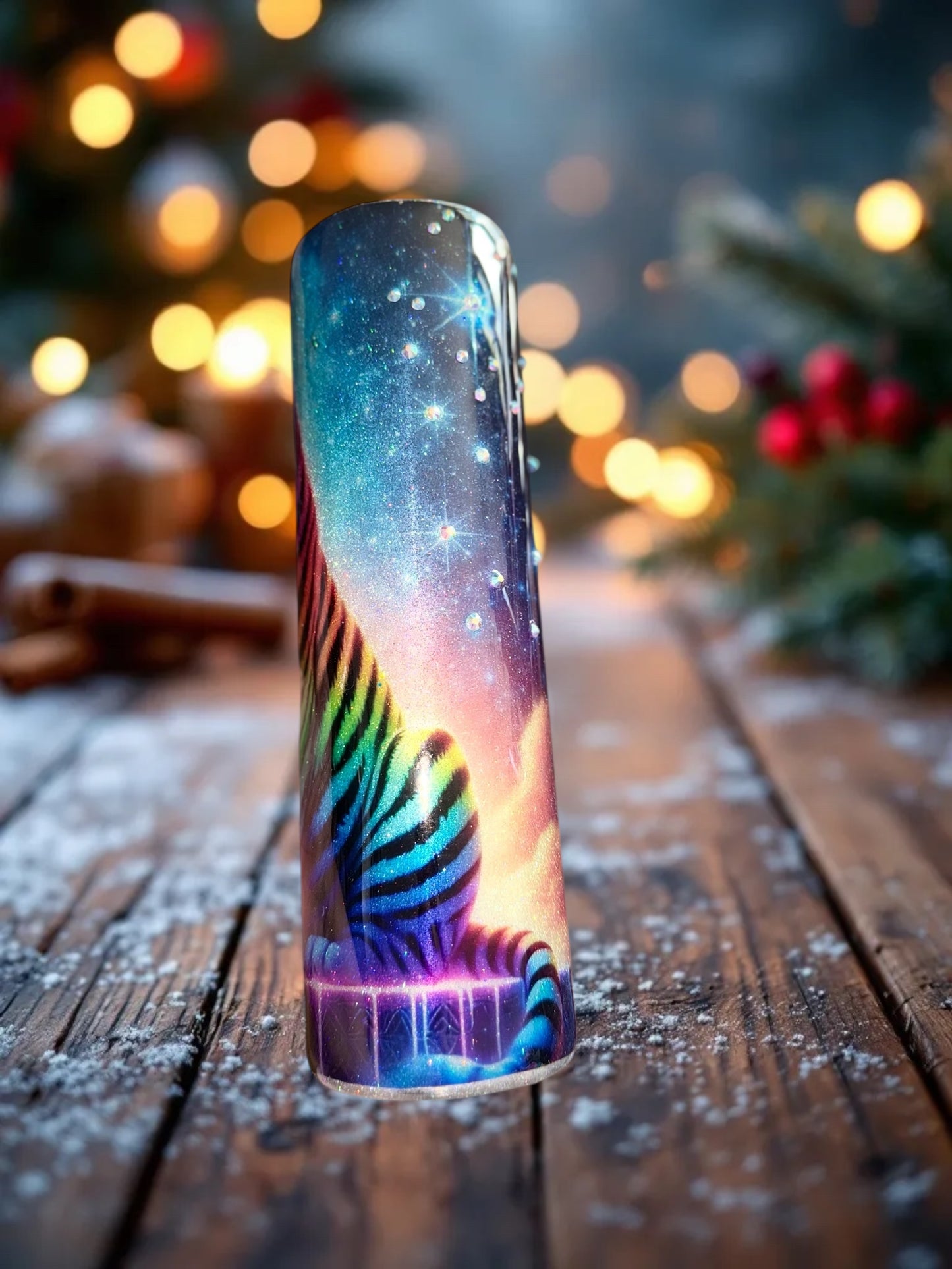 35 Ounce Rainbow Tiger Rhinestoned Stars