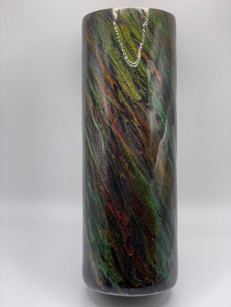 20 Ounce Skinny with Green Gold Brown Shifting Colors Chameleon