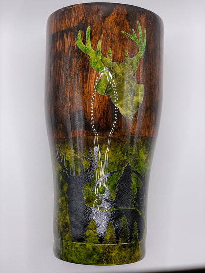 30 Ounce Modern Curve Deer Hunting Themed Cup