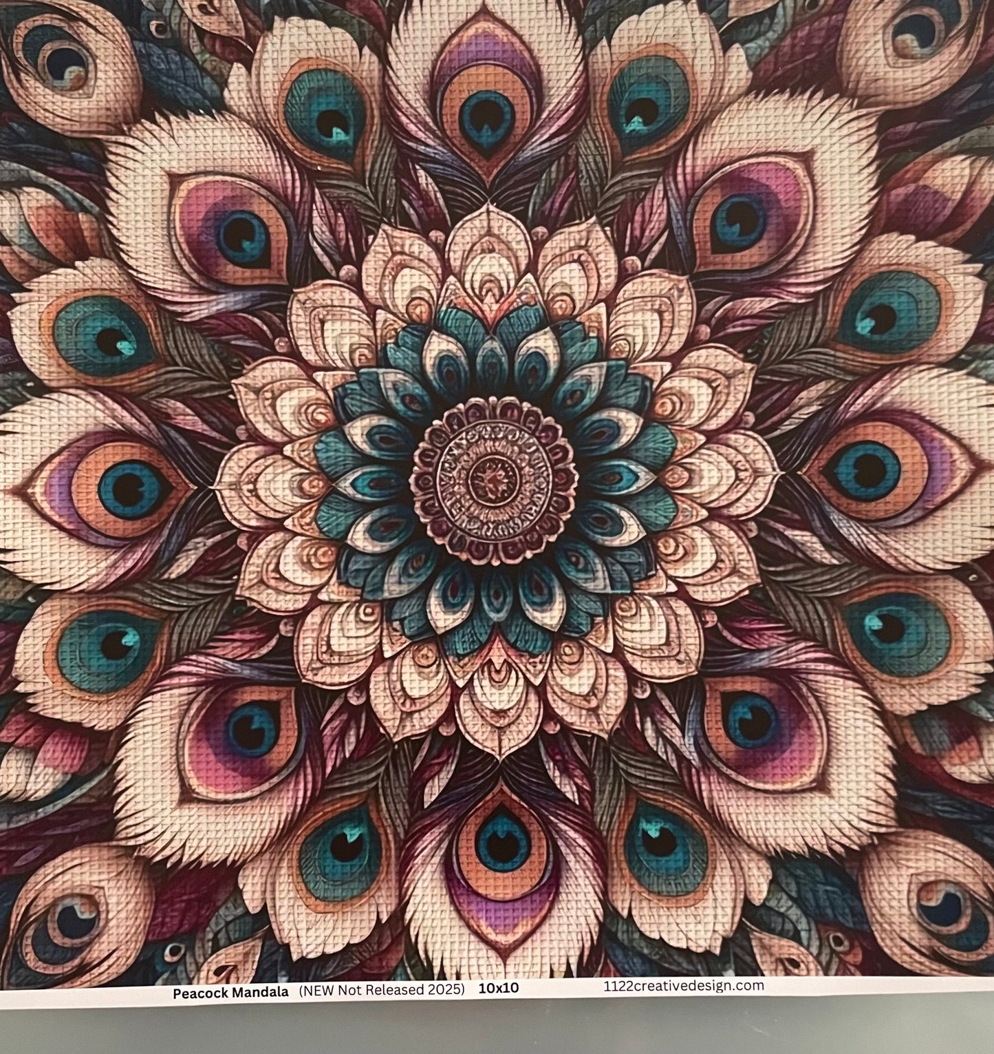 Peacock mandala 35 ounce