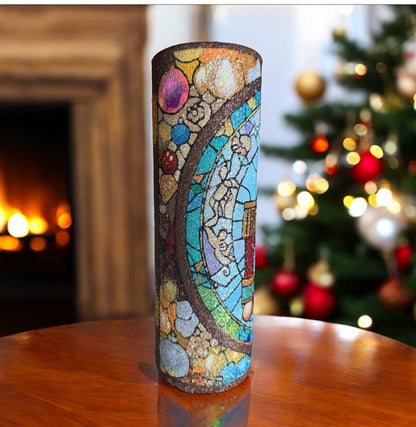 30 ounce stained glass nutcracker