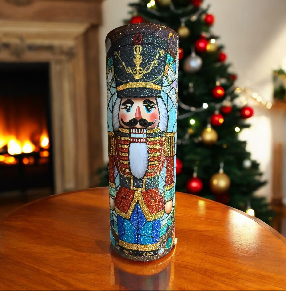 30 ounce stained glass nutcracker