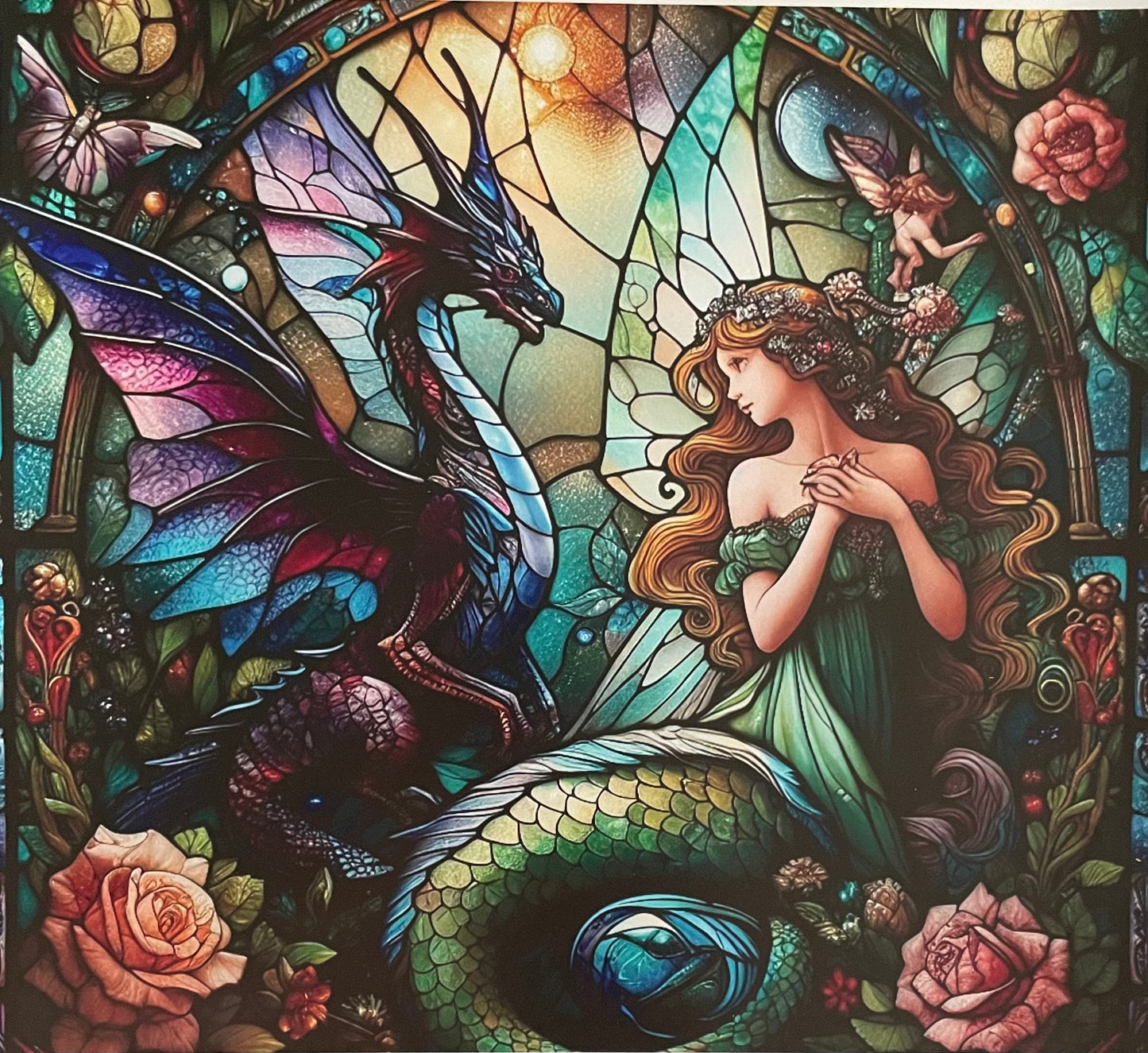 Dragon Saviour Stained Glass