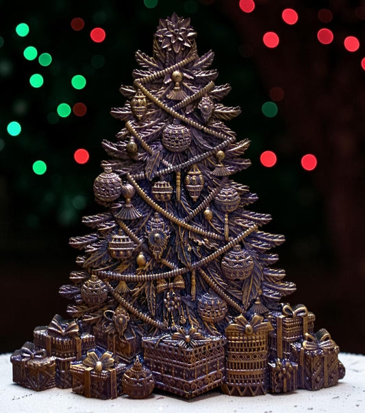 Purple Gold Christmas tree, ornaments, or Acrylic stand
