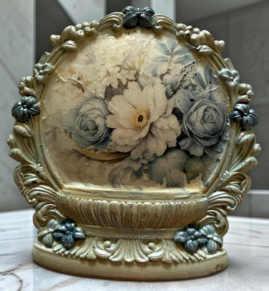 Blue Floral ornament or magnet