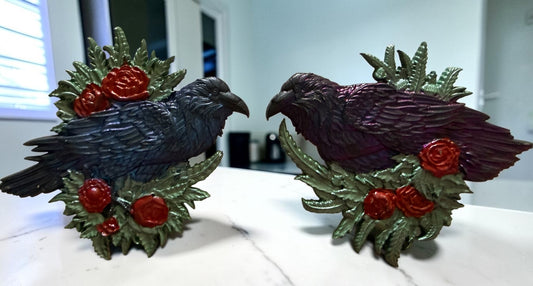 Raven Hand Painted