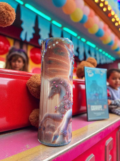 30 Ounce Carousel Horse Rhinestone Accents