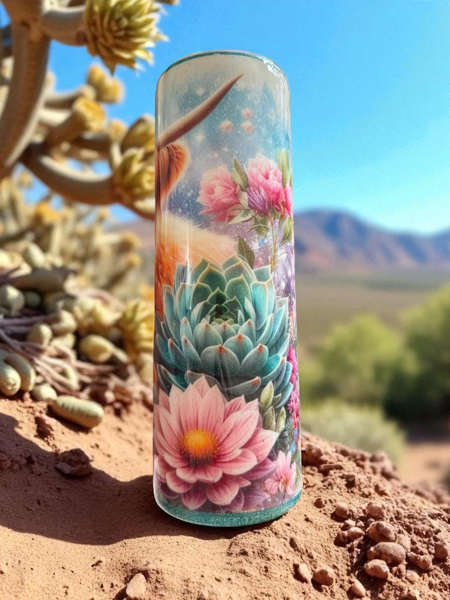 30 Ounce Highland Cactus Scene