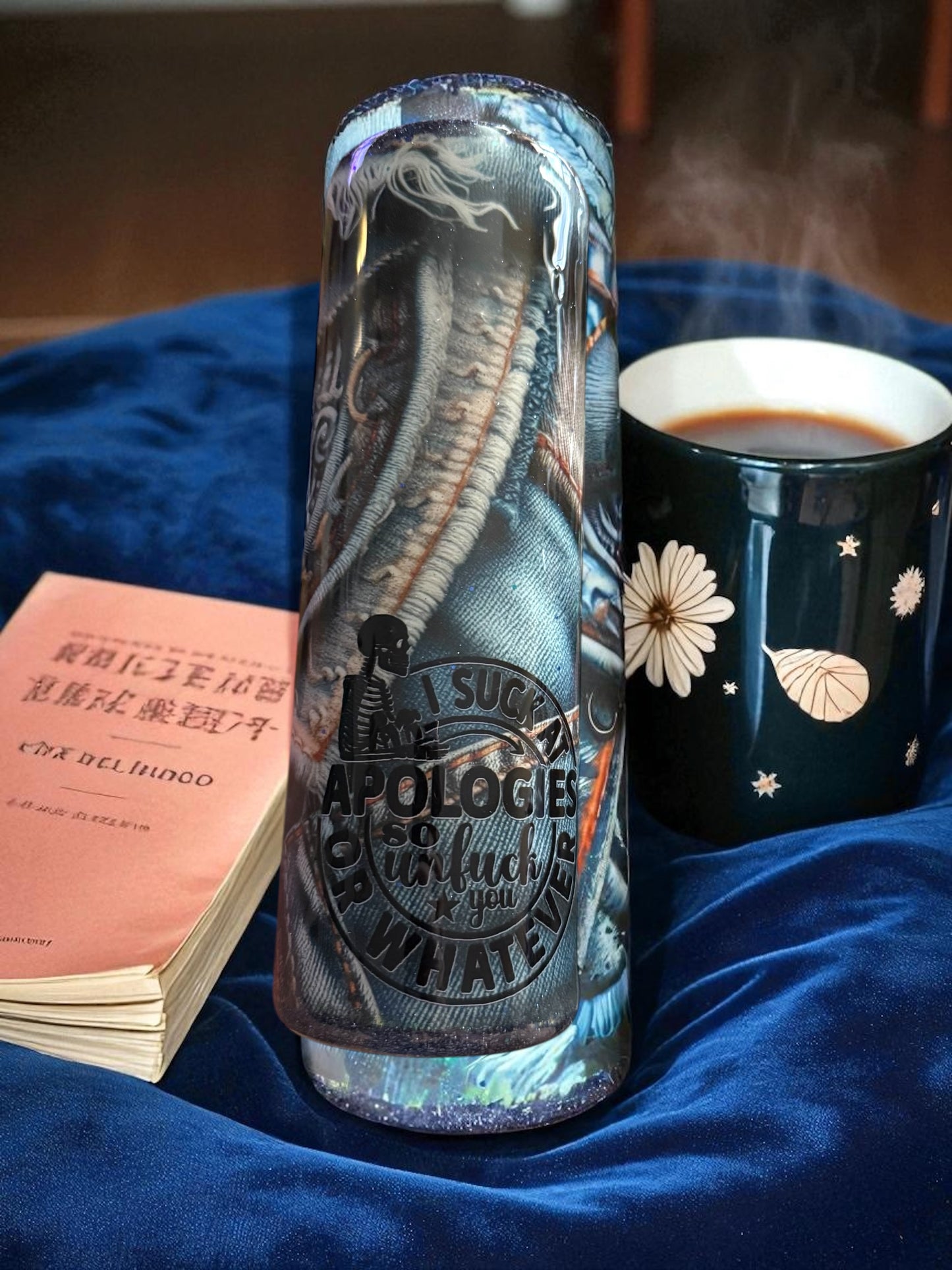 30 Ounce Blue Jean Canvas Tumbler