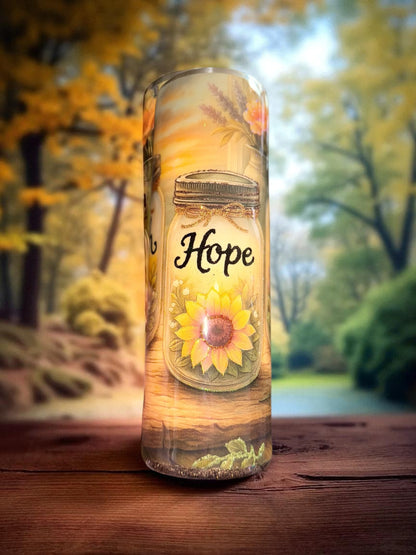 30 ounce Faith Hope Love accented with Glitter