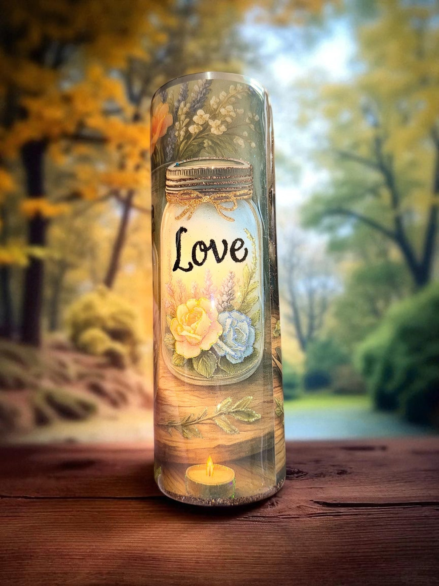 30 ounce Faith Hope Love accented with Glitter