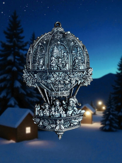 Christmas ornament Santa, hot air balloon (1)