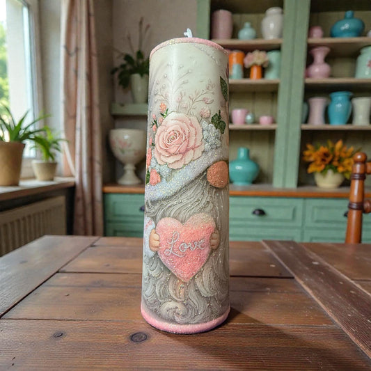 30 ounce Pink Heart Gnome