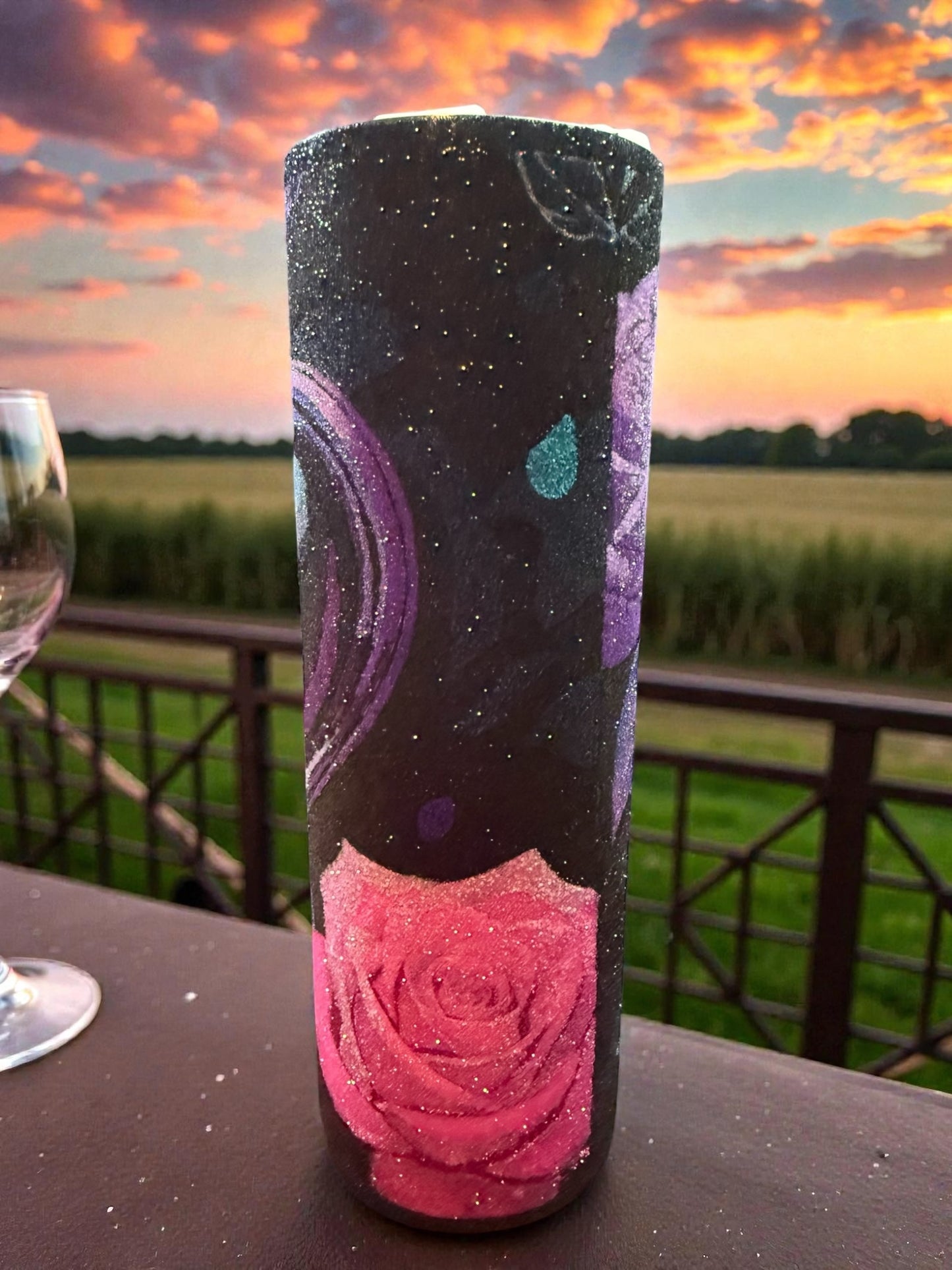 30 Ounce Purple Pink Roses