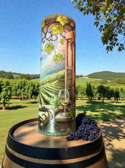 30 Ounce Wine Vineyard w/3D grape accents