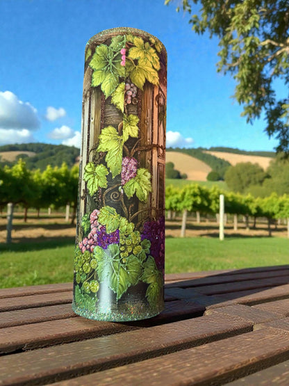 30 Ounce Wine Vineyard w/3D grape accents