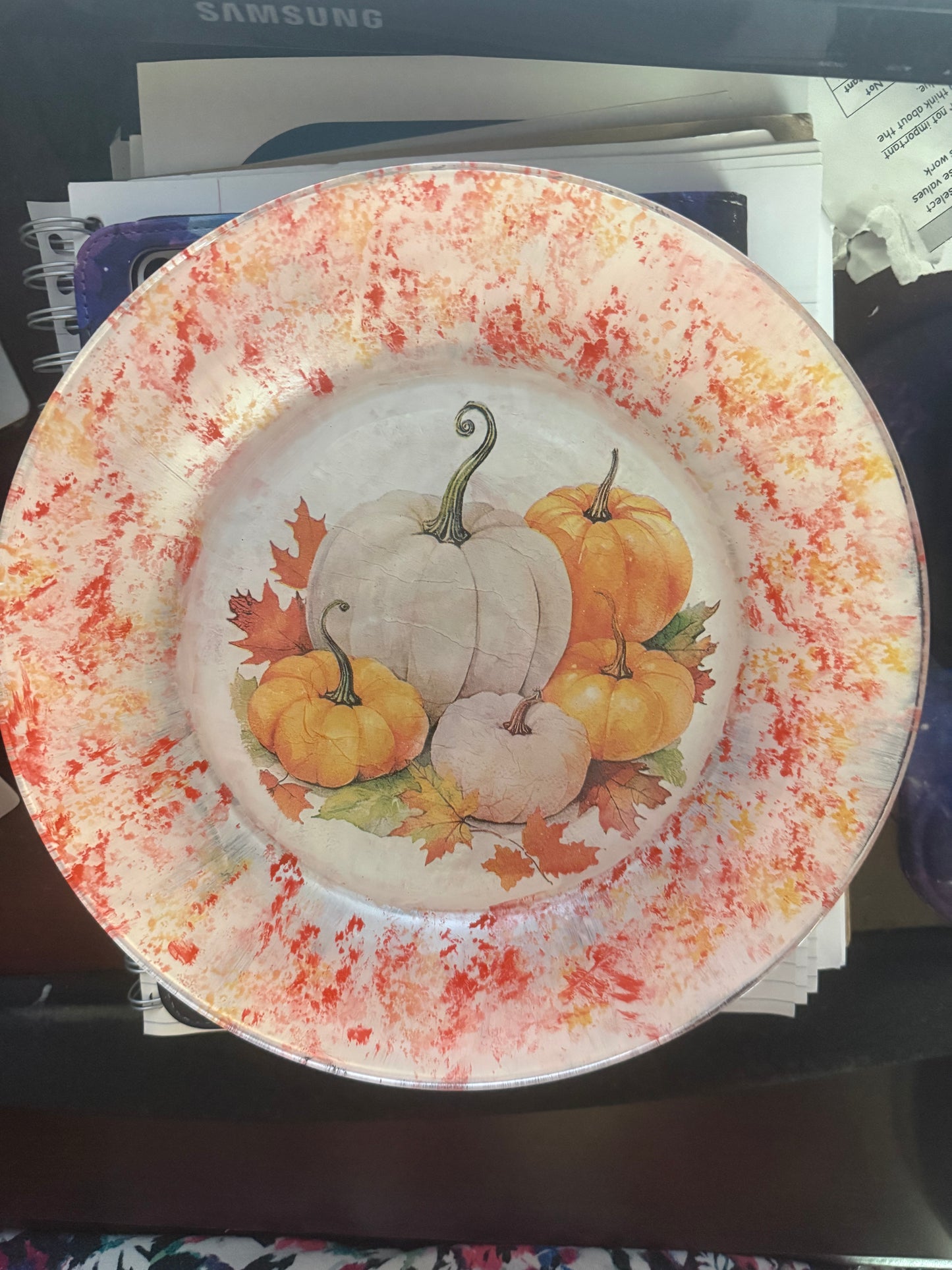 Pumpkin treat plate