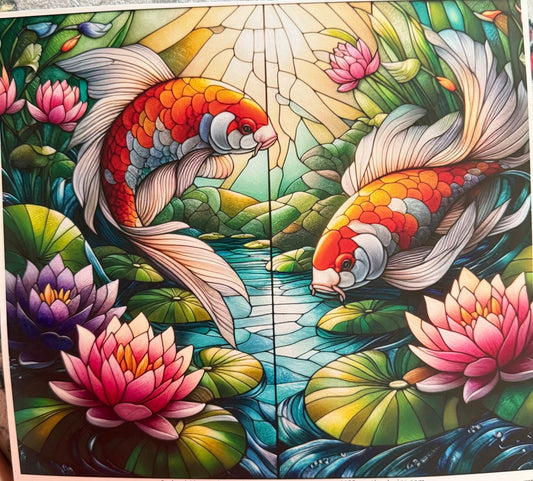 Stained Glass Koi #2